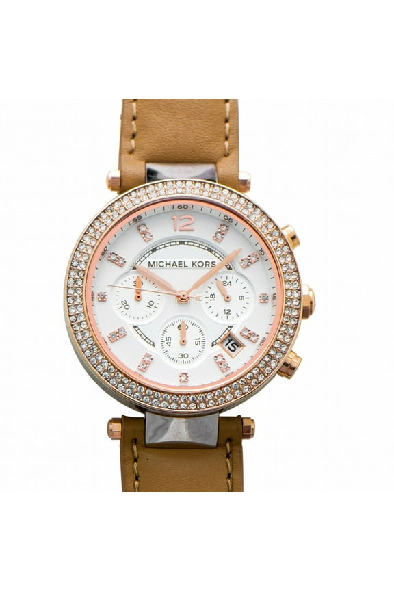 Women's Parker MK5633 Silver Leather Quartz Watch