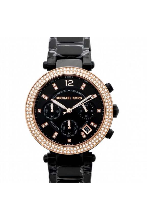 Women's Parker MK5885 Black Stainless-Steel Analog Quartz Fashion Watch