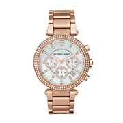 Michael Kors Womens Parker Stainless Steel Rose Gold-Tone Watch, 39mm, MK5491