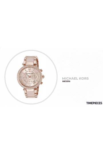 Stylish clear and gold Michael Kors Watch NEW Michael Kors Runway Clear Acetate Rose Gold Crystal  main image 4