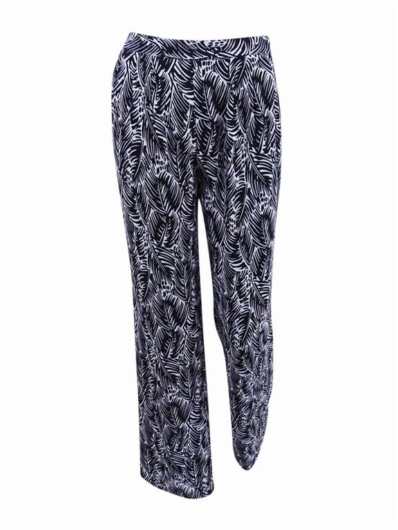 Michael Kors Women's Petite Printed Pants (0P, Black/White