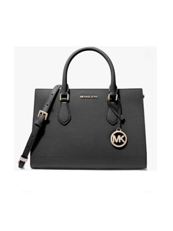 Women's Polyester Sheila Satchel Medium Handbag Zipper, Black