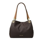 Michael Kors Womens Raven MK Signature PVC Shoulder Tote Bag
