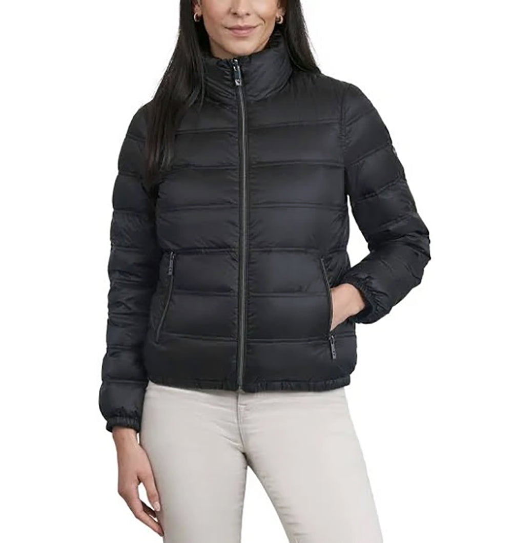 ダウン ミシェルKORS xs Michael Kors Women's Reversible Packable Down Jacket (LTChambray