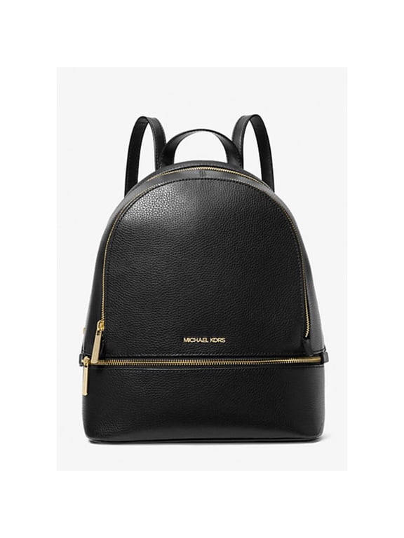 Women's Rhea Medium Pebbled Leather Backpack (Black) 35S5GRAB2L-001