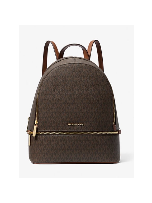 Women's Rhea Medium Signature Logo Backpack (Brown) 35S5GRAB2B-847