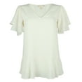 thumbnail image 1 of Michael Kors Women's Ruffle Rhinestone Top-RW-XS, 1 of 4