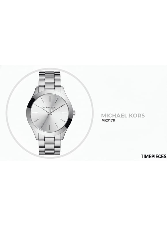 Women's Runway MK3178 Silver Stainless-Steel Quartz Fashion Watch