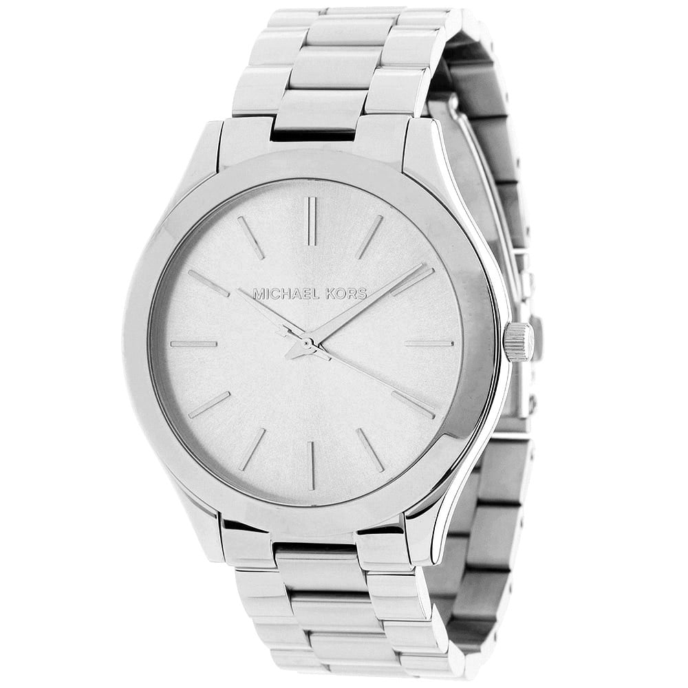 Michael Kors Women\'s Runway Silver Watch Mk3178 Slim Runway Silver-Tone Watch in SILVER - Sale | Michael  main image 3