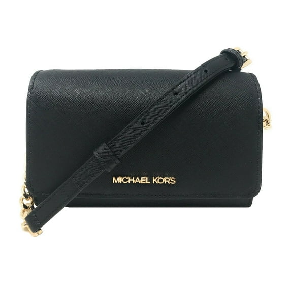 Michael Kors Women's Saffiano Leather Crossbody Handbag, Black