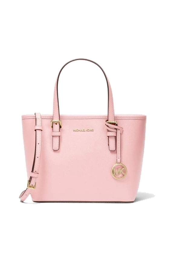 Women's Saffiano Leather Tote Bag, Powder Blush