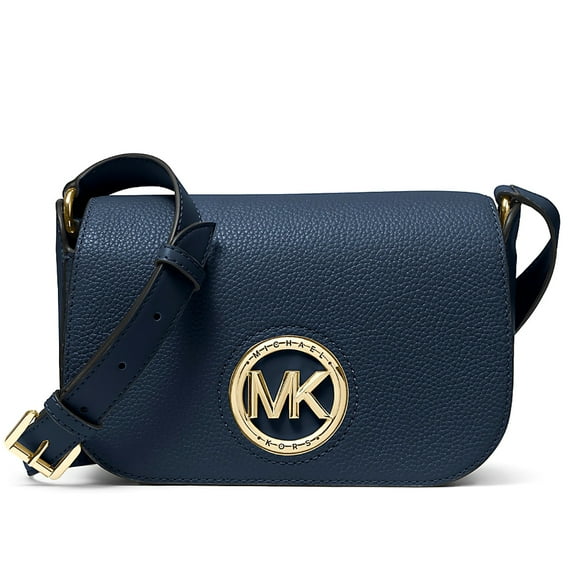 Michael Kors Women's Samira Small Pebbled Leather Crossbody Bag (Navy)
