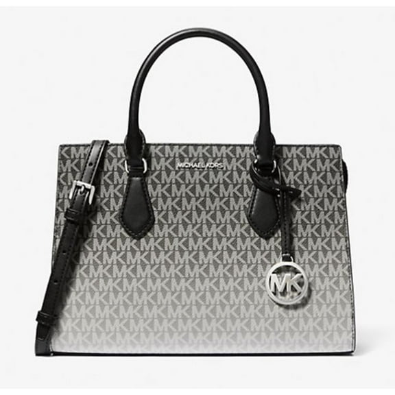 Michael Kors Women's Sheila Medium Ombré Signature Logo Satchel (Blk) 35R5S6HS8B-001