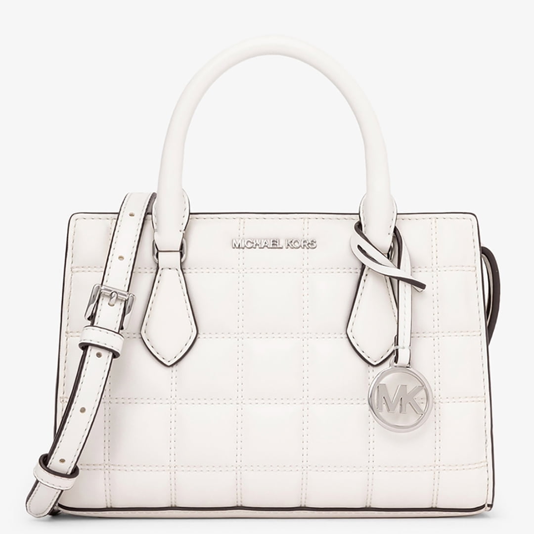 Michael Kors Sheila Small Center Zip Satchel Purse, Vegan