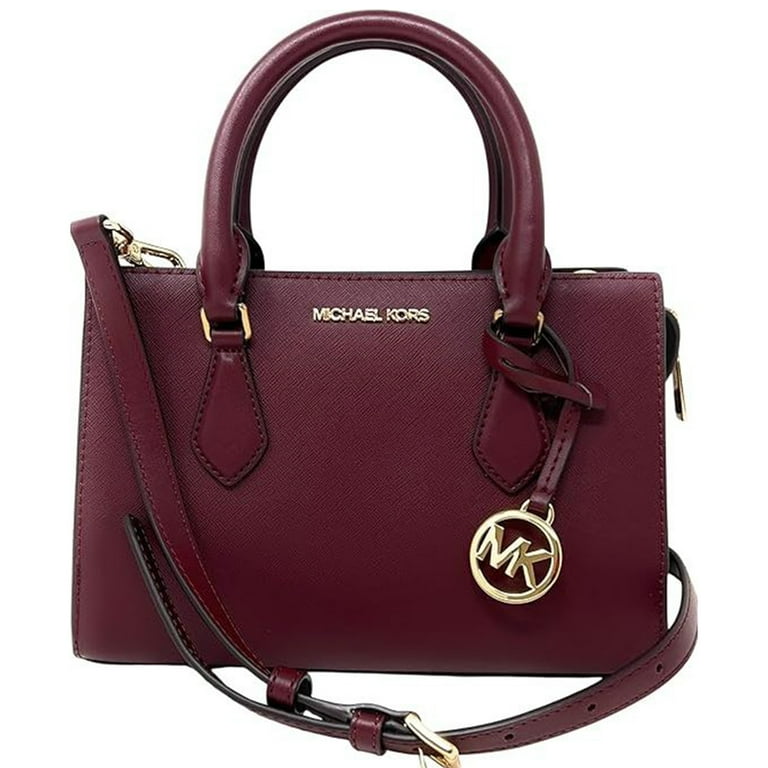 【新品未使用】BODILE MELINDA/DUSK MAHOGANY S/M Michael Kors Sheila Small Satchel, Faux Saffiano Leather