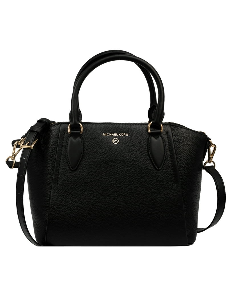 Michael Kors Women's Sienna Medium Pebbled Leather Satchel - Black