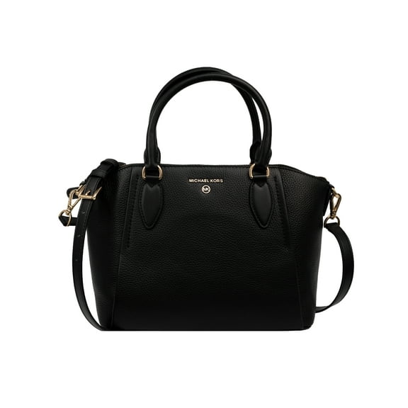 Michael Kors Women's Sienna Medium Pebbled Leather Satchel - Black