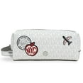 thumbnail image 1 of Michael Kors Women's Signature Logo Top Zip Medium Travel Kit (Optic White), 1 of 5