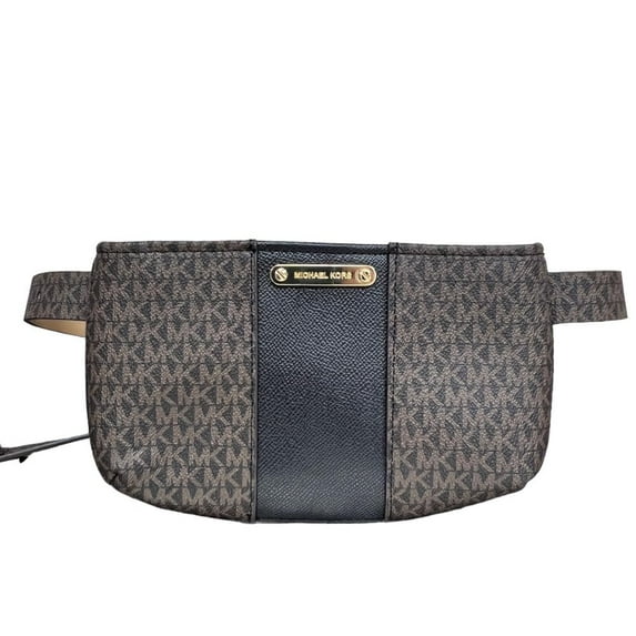 Michael Kors Women's Silver Jet Set Fanny Pack Brown Large/Extra Large