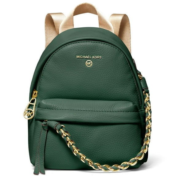 Michael Kors Women's Slater Extra-Small Pebbled Leather Convertible Backpack (Moss)