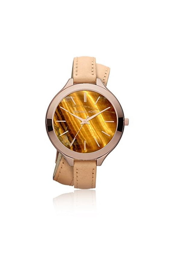 Women's Slimway Brown Dial Tan Leather Watch MK2328