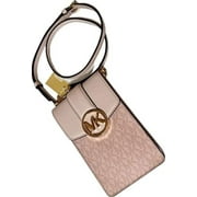 Michael Kors Womens Small Polyester Signature Crossbody Smartphone Bag, Dark Powder Blush