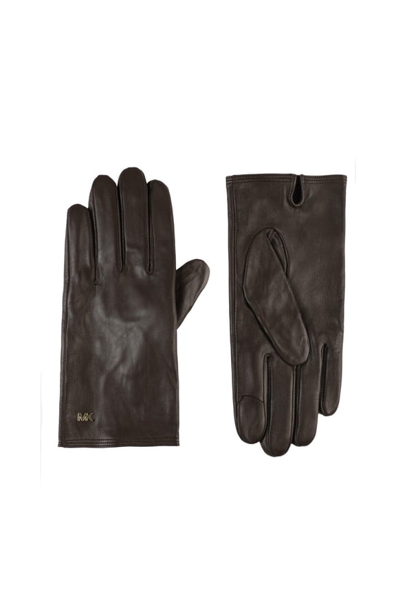 Women's Smooth Leather Gloves Chocolate Large L