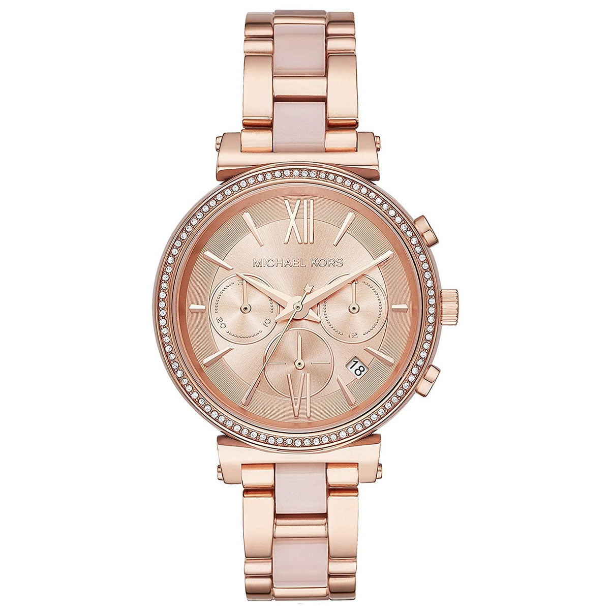 Michael Kors Women s Sofie Chronograph Stainless Steel Bracelet Watch Walmart