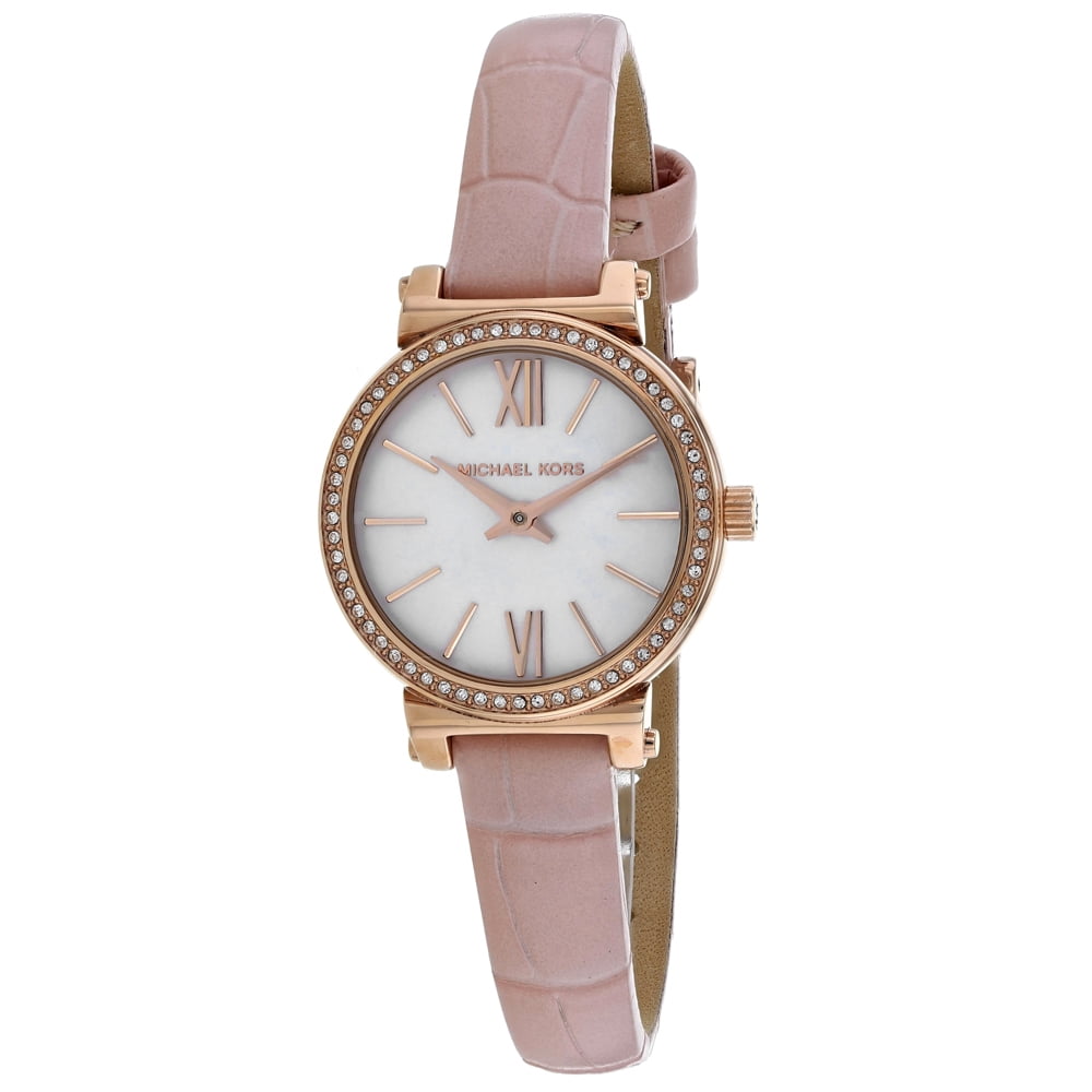 Michael Kors Women's Sofie White MOP Dial Watch - MK2715 - Walmart.com