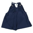 thumbnail image 1 of Michael Kors Women's Tankini Top Chain High-Neck Swimsuit Keyhole Solid Navy New, 1 of 2