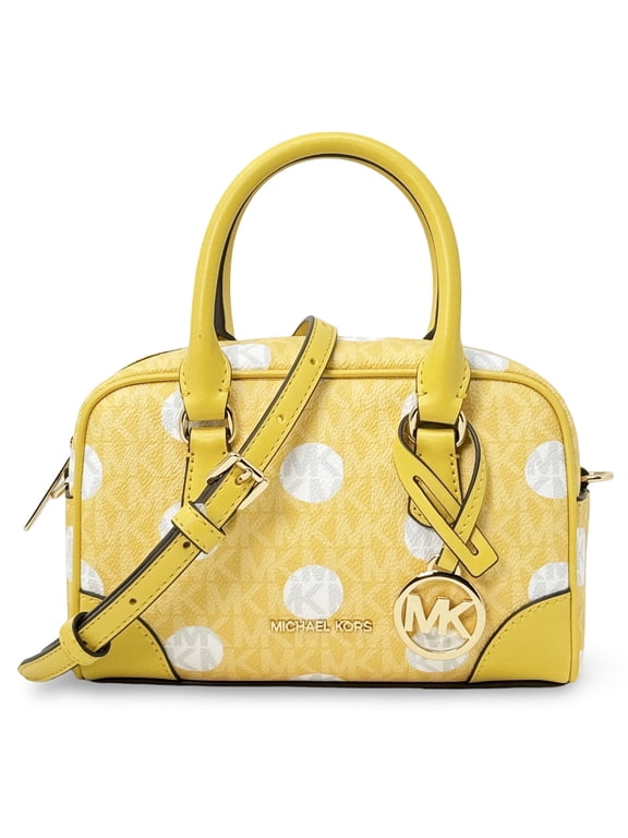 Women's Thompson Extra-Small Polka Dot Signature Logo Convertible Crossbody Bag (Daisy Yellow)