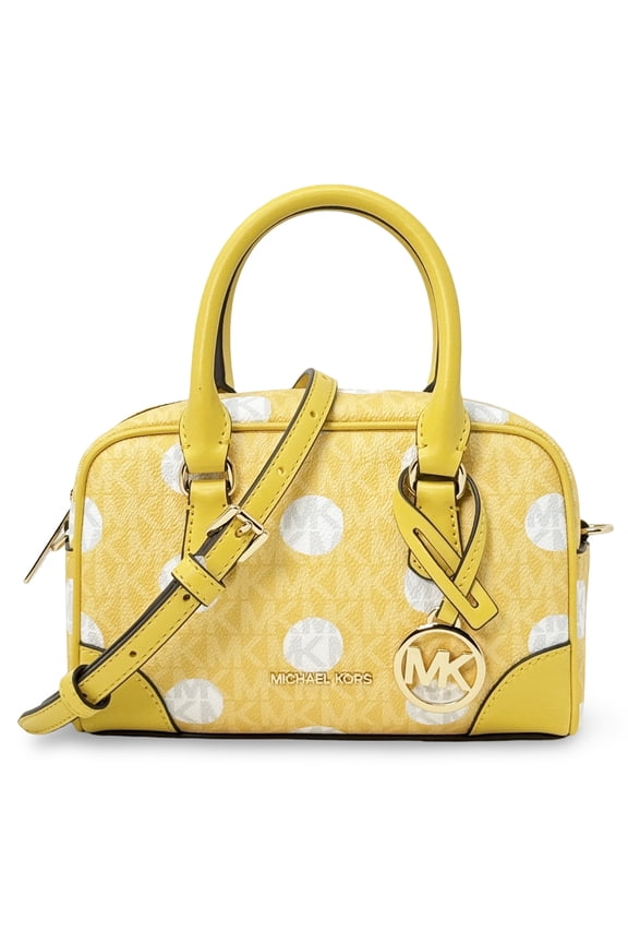 Women's Thompson Extra-Small Polka Dot Signature Logo Convertible Crossbody Bag (Daisy Yellow)