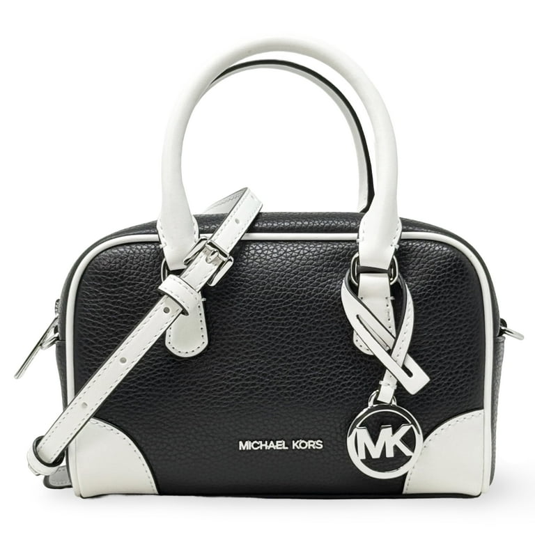 MICHAEL KORS ショルダーバッグ ブラック/ホワイト　タッセル Michael Kors Women's Thompson Extra-Small Two-Tone Pebbled Leather