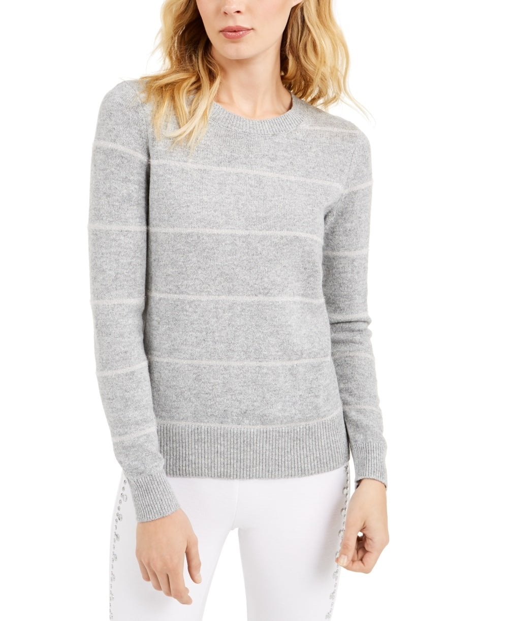 Michael Kors Women's TinselStriped Sweater Regular & Petite Sizes Gray