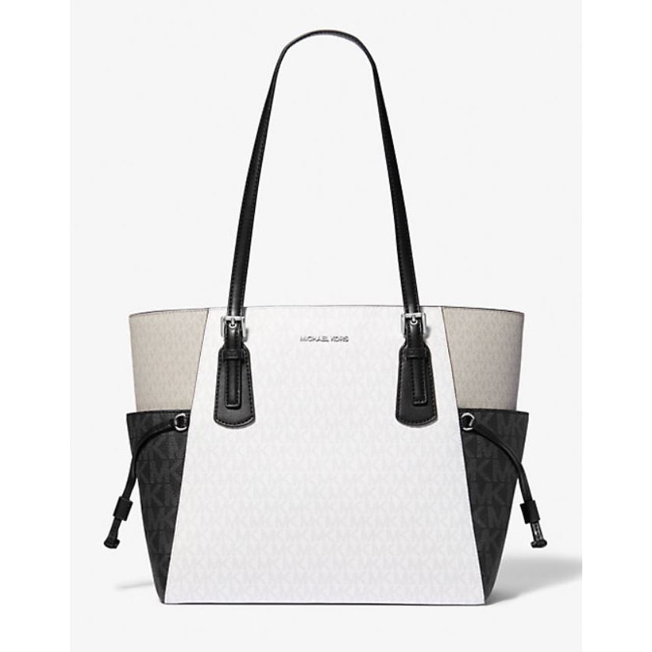 【VANWALK】signature tote bag Michael Kors Women's Voyager Large Color-Block Signature