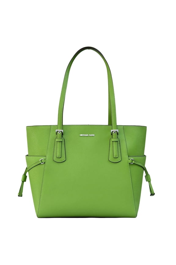 Women's Voyager Large Saffiano Leather Tote Bag (Jungle Green)