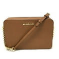 thumbnail image 1 of Michael Kors Women's Zipper Closure Saffiano Leather Crossbody Bag, Brown, 1 of 6