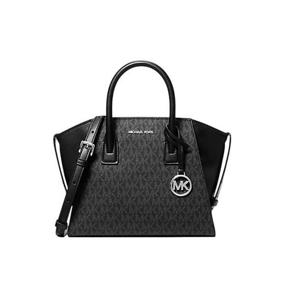 Michael Kors Womens Avril Small Signature Logo Satchel Bag