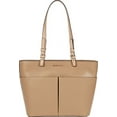 thumbnail image 1 of Michael Kors Womens Bedford Medium Top Zip Pocket Tote Camel 30S9LBFT2L-222 One Size Pebbled leather, 1 of 1