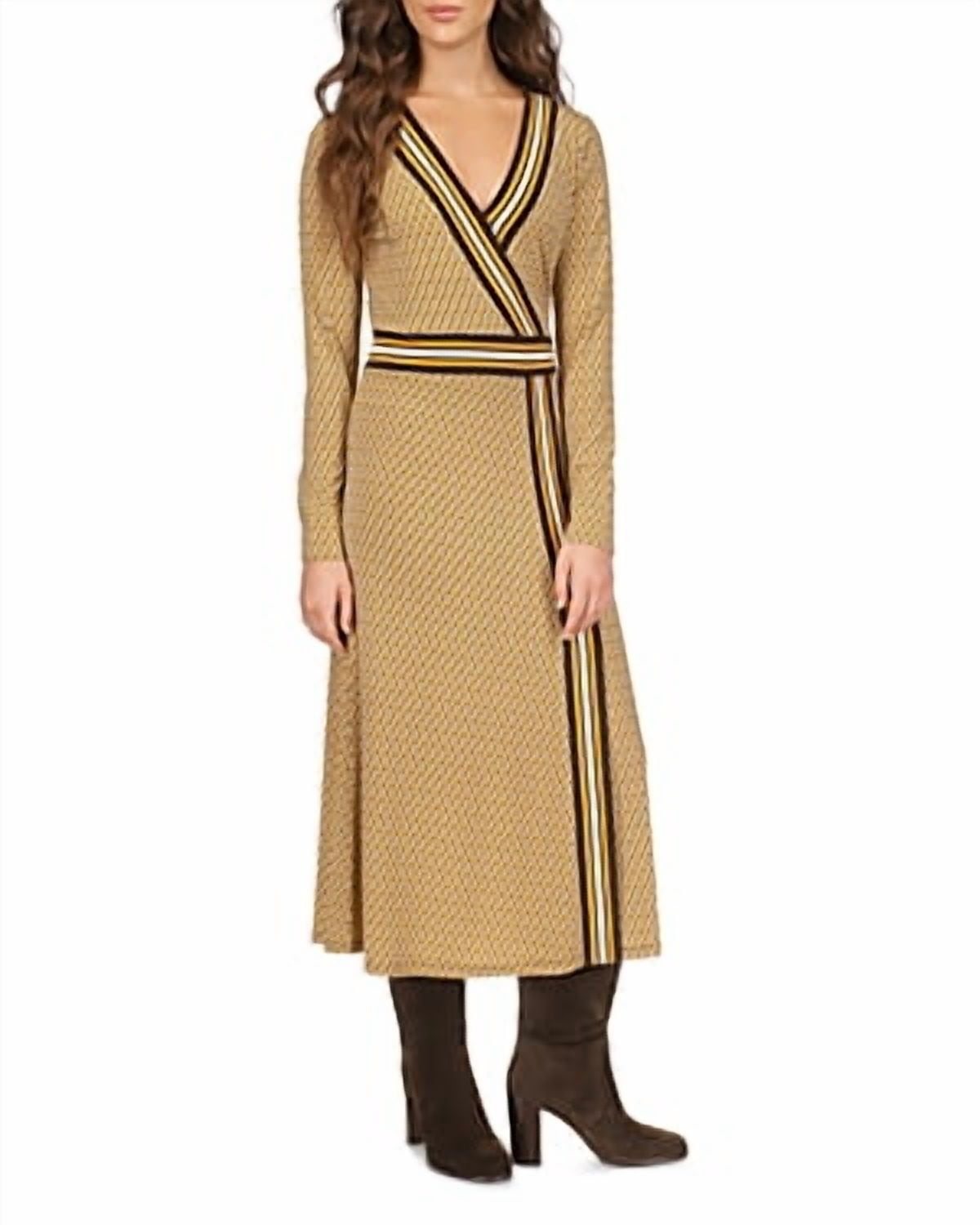 Michael Kors Womens Border Print Faux Wrap Dress, Martinique | Ubuy