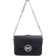 Michael Kors Womens Carmen Medium Crocodile Embossed Convertible Shoulder Bag, Black 35H3SNML6I-001