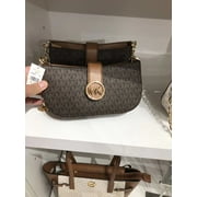 Michael Kors Womens Carmen XS Leather Pouchette Shoulder Bag 35F2GNMC1B-847 (Brown)