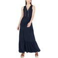thumbnail image 1 of Michael Kors Womens Chain Maxi Dress, Blue, XX-Small, 1 of 1