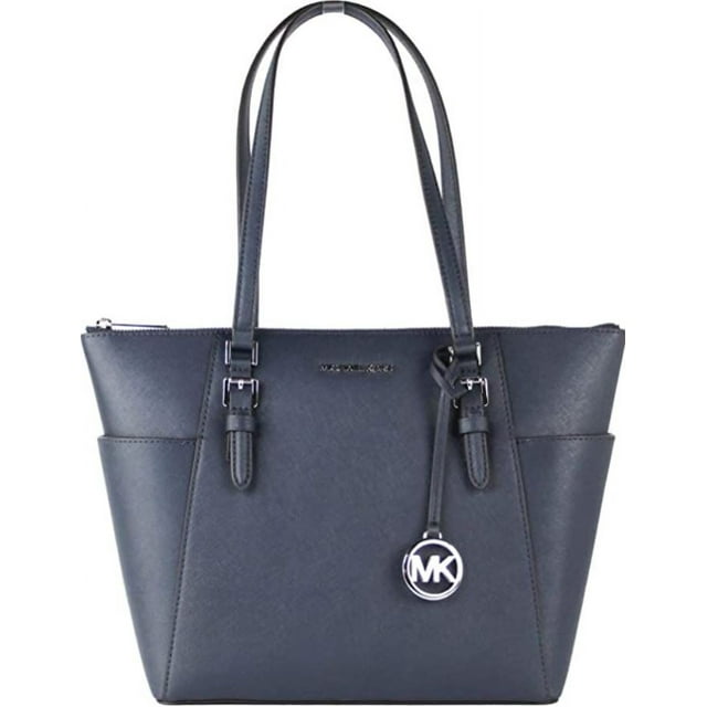 Michael Kors Womens Charlotte Large Top Zip Tote 35F0SCFT3L-406 (Navy ...