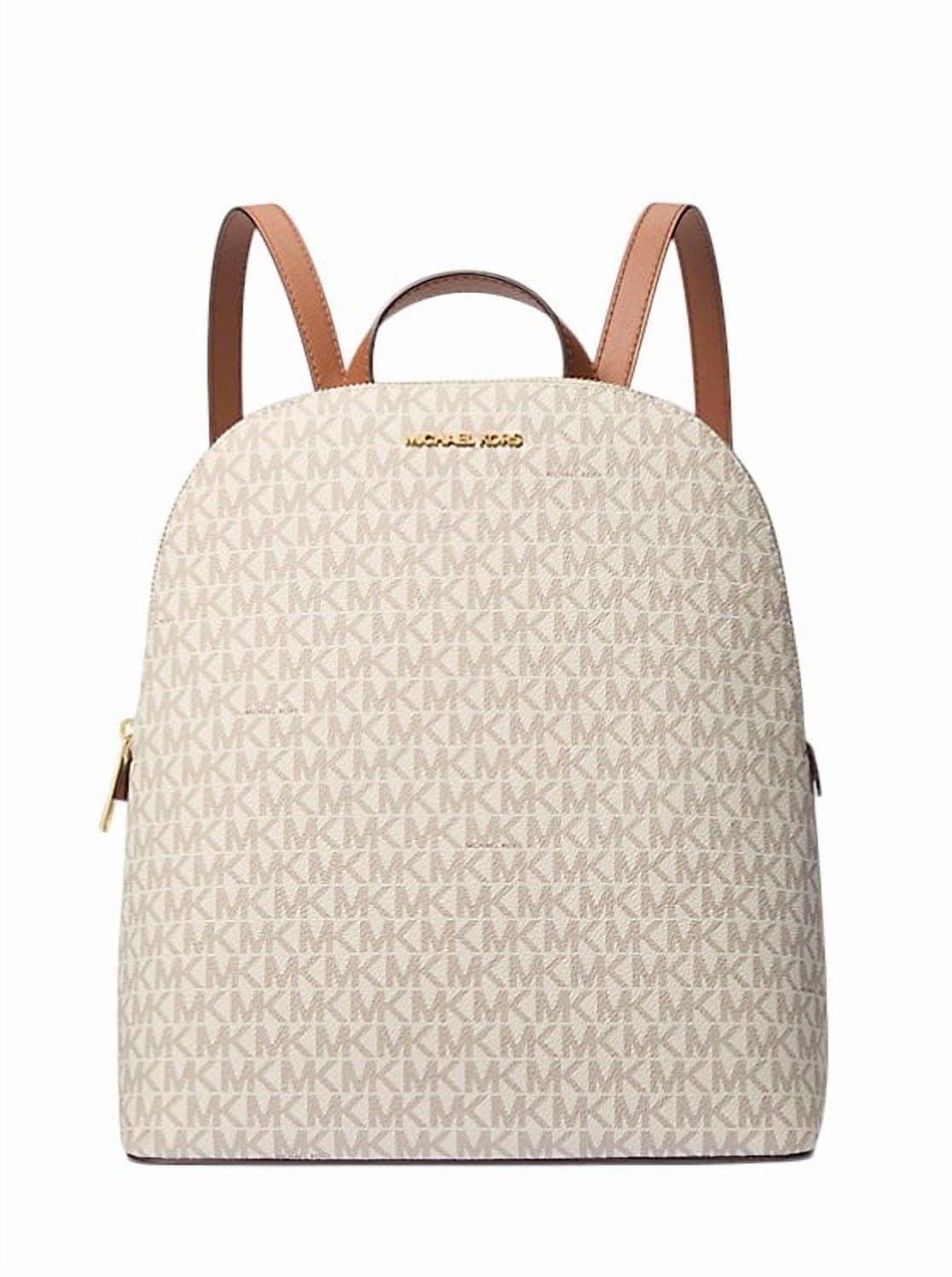 Michael Kors Beige and Tan Logo Backpack Abbey Large Logo Backpack in VANILLA/ACORN - Sale | Michael  main image 2
