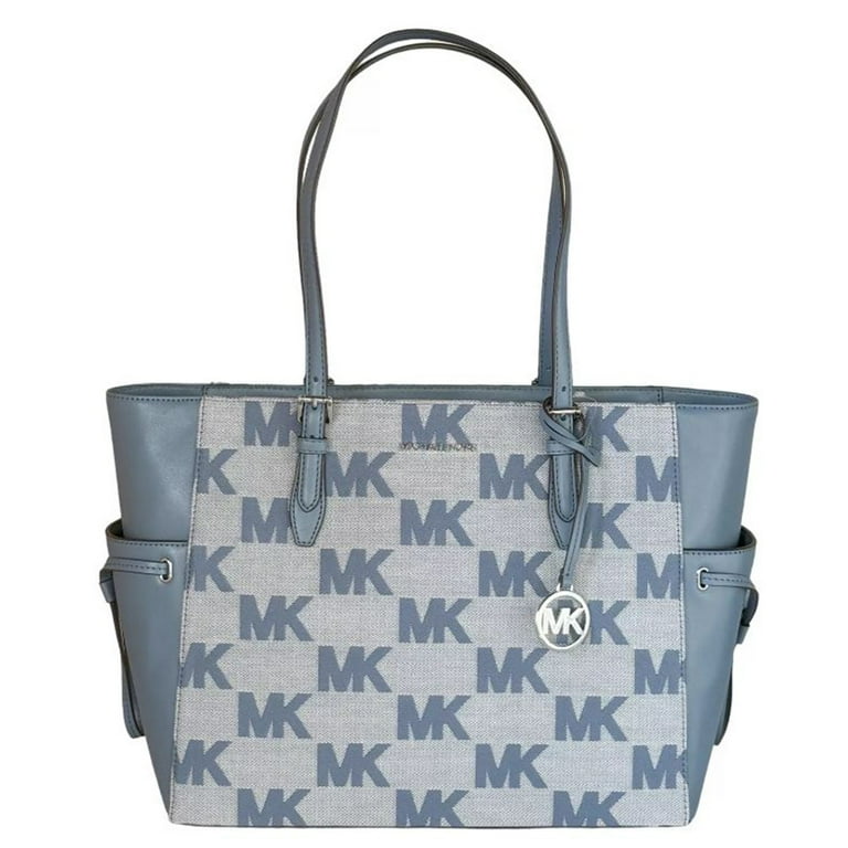 Michael Kors Designer Handbag Womens Gilly Large Jet Set Signature Purse Top Zip Tote Denim Walmart