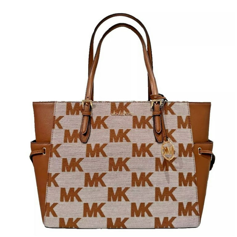 Michael Kors Women A os 100 Saffiano Leather MK Jet Set Drawstring Top Zip Tote Handbag Luggage Walmart