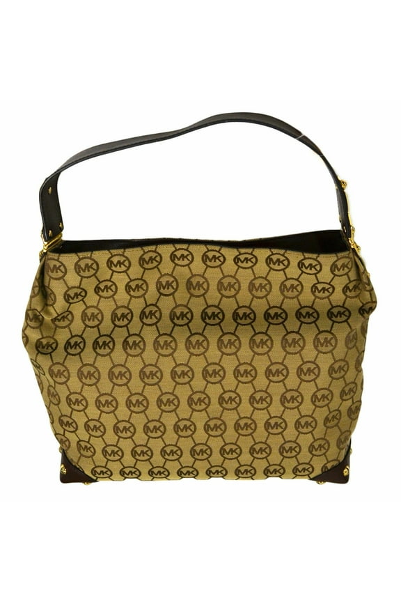 Womens Handbag Purse Joplin Shoulder Bag Mk Logo Brown New