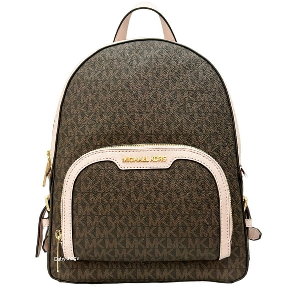 Michael Kors Womens Jaycee Medium Logo Backpack 35S2G8TB2B-424 (Powder Blush)
