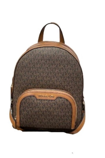 Michael Kors Yellow and Tan MK Logo Backpack with Wallet MICHAEL KORS JAYCEE MEDIUM BACKPACK + WALLET SET MK GRAPHIC  main image 2